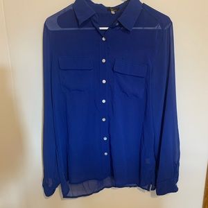 Cupid Sheer Button Down Blouse